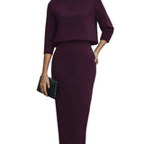 Nina - Σετ Τοπ με Λαιμόκοψη Boat και Μίντι Φούστα (Boat Neck Top And Midi Skirt Set)