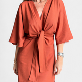 Ainhoa Φόρεμα Καθημερινό με Κόμπο Μπροστά και Ντεκολτέ