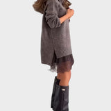 Δύο τεμαχίων casual σετ με δαντελένιο ζιβάγκο