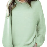 KIARA - Γυναικείο Πουλόβερ με Στρογγυλή Λαιμόκοψη, Χαμηλούς Ώμους και Πλαϊνά Σκισίματα (Women's Drop Shoulder Split Hem Round Neck Sweater)