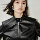 Iris | Κοντό τζάκετ τύπου μοτοσικλέτας από PU