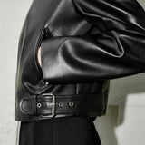 Iris | Κοντό τζάκετ τύπου μοτοσικλέτας από PU