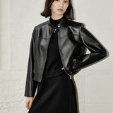 Iris | Κοντό τζάκετ τύπου μοτοσικλέτας από PU