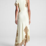 Σόρι | Σατέν και Δαντέλα Μάξι Φόρεμα