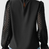 Helga Ναυτική Μπλούζα με Μακριά Μανίκια