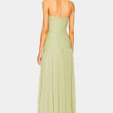 Deia Μάξι Φόρεμα από Δίχτυ με Καμπάνα Μανίκια