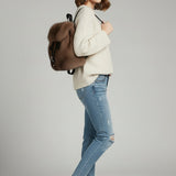 Bernice | Σακίδιο πλάτης από συνθετική γούνα με κορδόνι περίσφιξης