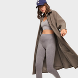 Angelique | Υπερμεγέθης Βουρτσισμένος Μακρύ Παλτό με Ζώνη