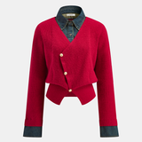 Vanessa | 2 σε 1 Ασύμμετρο Πουλόβερ από Τζιν