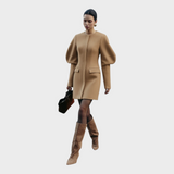 Dessa | Φόρεμα Μίνι από Κοντό Ύφασμα με Πουφ Μανίκια