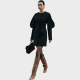 Dessa | Φόρεμα Μίνι από Κοντό Ύφασμα με Πουφ Μανίκια