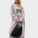 Maurice Πλεκτό Σετ Τριών Τεμαχίων με Μπουστιέ, Ζακέτα και Παντελόνι