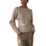 Rina - Πλεκτό Ριμπ Πουλόβερ με Μεταλλικές Λεπτομέρειες (Metal Detail Ribbed Knit Sweater)