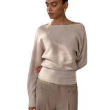 Rina - Πλεκτό Ριμπ Πουλόβερ με Μεταλλικές Λεπτομέρειες (Metal Detail Ribbed Knit Sweater)