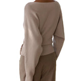 Rina - Πλεκτό Ριμπ Πουλόβερ με Μεταλλικές Λεπτομέρειες (Metal Detail Ribbed Knit Sweater)