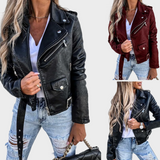 Adira Δερματίνη Moto Jacket (Δερμάτινη Μοτοσικλετιστική Ζακέτα)