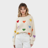Erza | Χαρούμενες Καρδιές Πλεκτό Πουλόβερ