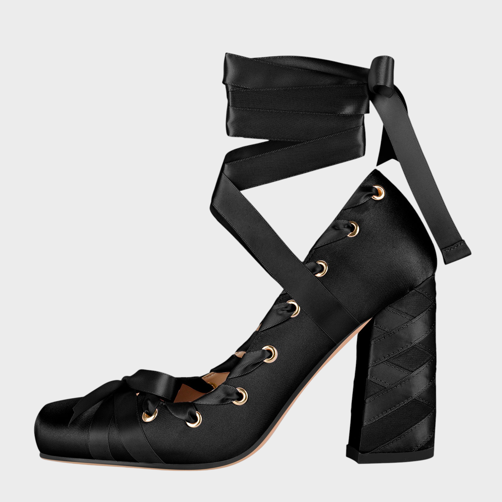 Gracelynn | Μπαλαρίνα με Σατέν Λουλούδι και Τετράγωνη Μύτη