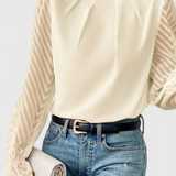 Helga Ναυτική Μπλούζα με Μακριά Μανίκια