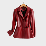 VELOURA | ΔΕΡΜΑΤΙΝΗ ΤΖΑΚΕΤΑ ΑΠΟ ΓΟΥΝΑ ΠΡΟΒΑΤΟΥ