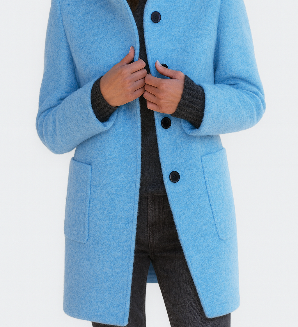 Πανδώρα - Γυναικείο παλτό με ψηλό γιακά