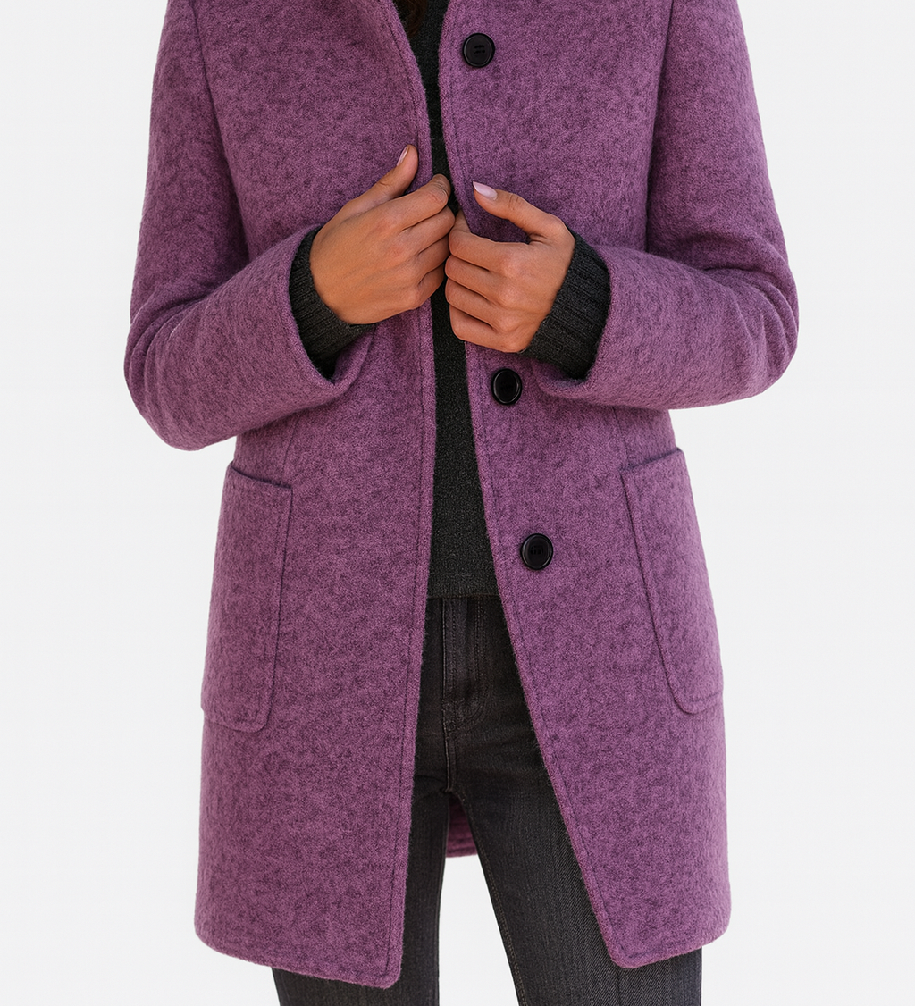 Πανδώρα - Γυναικείο παλτό με ψηλό γιακά