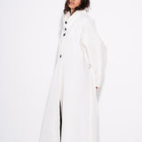 Kathy - Μάλλινο Παλτό με Κουμπιά - Λευκό (Kathy - Buttoned Wool Coat - White)