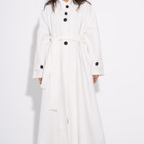 Kathy - Μάλλινο Παλτό με Κουμπιά - Λευκό (Kathy - Buttoned Wool Coat - White)