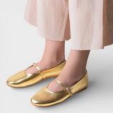 Navea | Χρυσά Mary Jane Flats