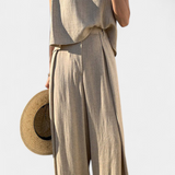 Lauren Σετ Δύο Τεμαχίων με Φαρδύ Παντελόνι