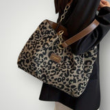 Λεονάρα | Τσάντα Tote με Λεοπάρ Πατίνα