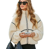 Hannah | Chill Whispers Τζάκετ Shearling με Αντίθεση Τελειώματα (Chill Whispers Contrast Trim Shearling Jacket)