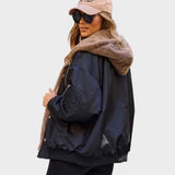 Camara | Oversized Bomber Jacket Campus με Επένδυση από Συνθετική Γούνα