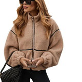 Hannah | Chill Whispers Τζάκετ Shearling με Αντίθεση Τελειώματα (Chill Whispers Contrast Trim Shearling Jacket)
