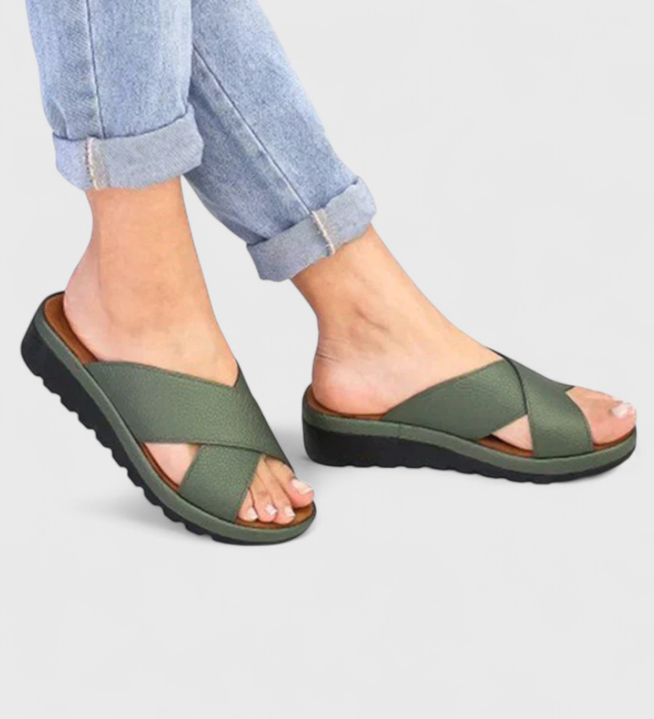 Annelym Ορθοπεδικά Wedge σανδάλια για εξωτερικούς χώρους