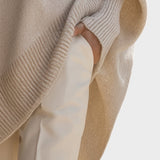 Πλεκτό Πόντσο Πουλόβερ σε Φαρδιά Γραμμή