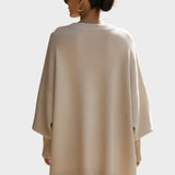 Πλεκτό Πόντσο Πουλόβερ σε Φαρδιά Γραμμή