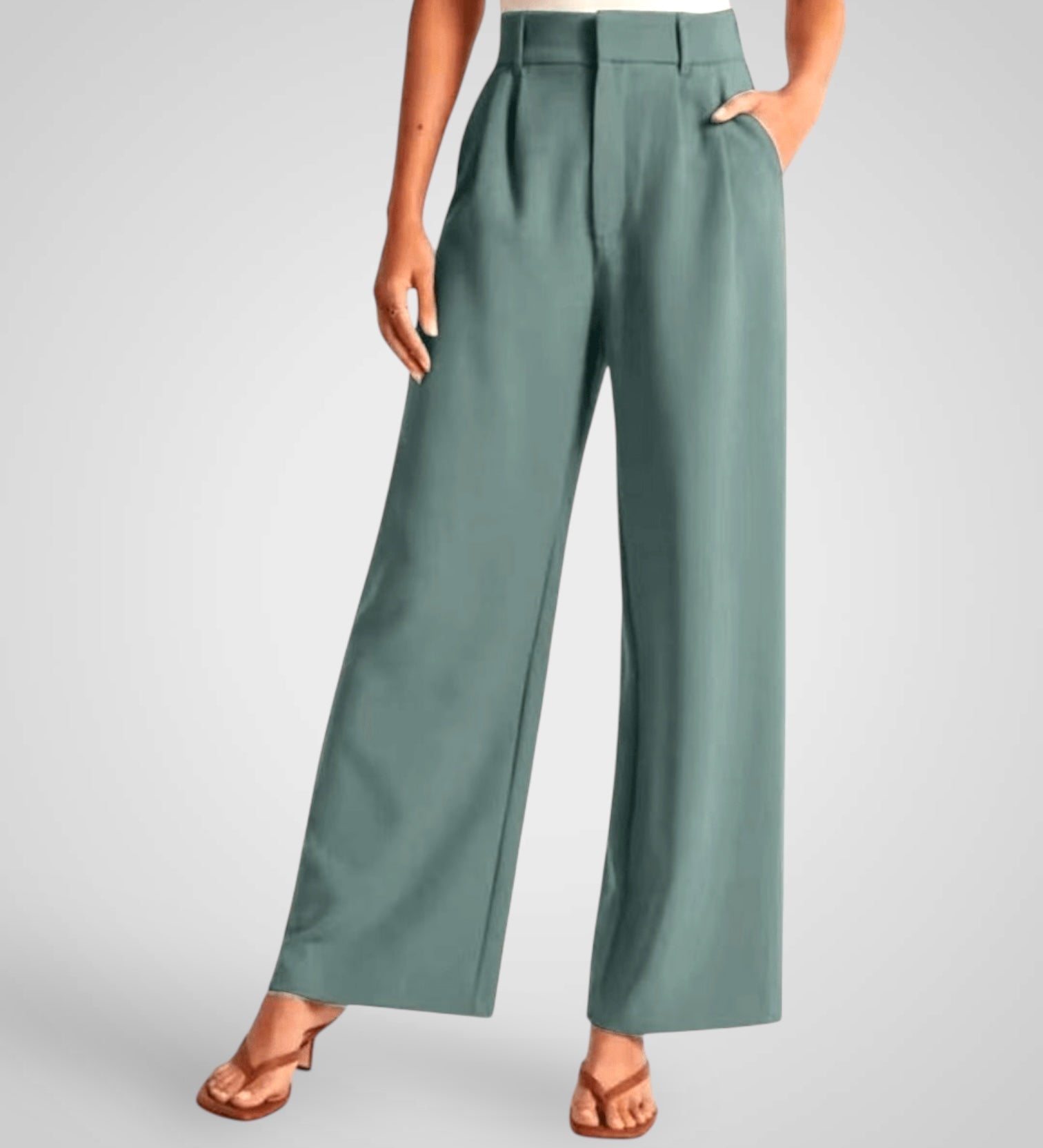 Βίρα | Ψηλόμεσο Παντελόνι με Φαρδύ Μπατζάκι