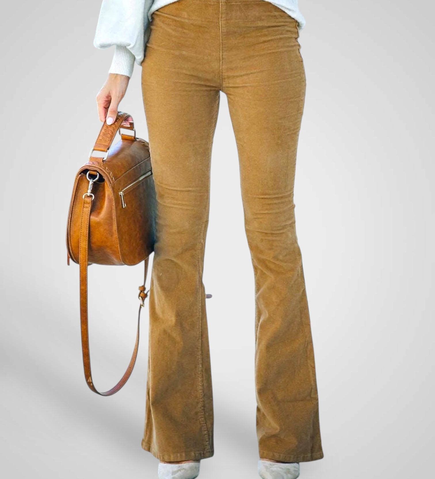 Νέντα | Ψηλόμεσο Flare Παντελόνι - Stretch Fit