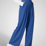 Λούμα | Γυναικεία Φαρδύ Μπατζάκι Παντελόνι - Ψηλόμεσο Πλισέ Σχέδιο