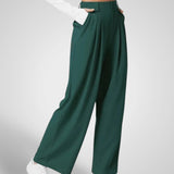 Λούμα | Γυναικεία Φαρδύ Μπατζάκι Παντελόνι - Ψηλόμεσο Πλισέ Σχέδιο