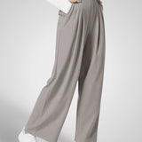 Λούμα | Γυναικεία Φαρδύ Μπατζάκι Παντελόνι - Ψηλόμεσο Πλισέ Σχέδιο