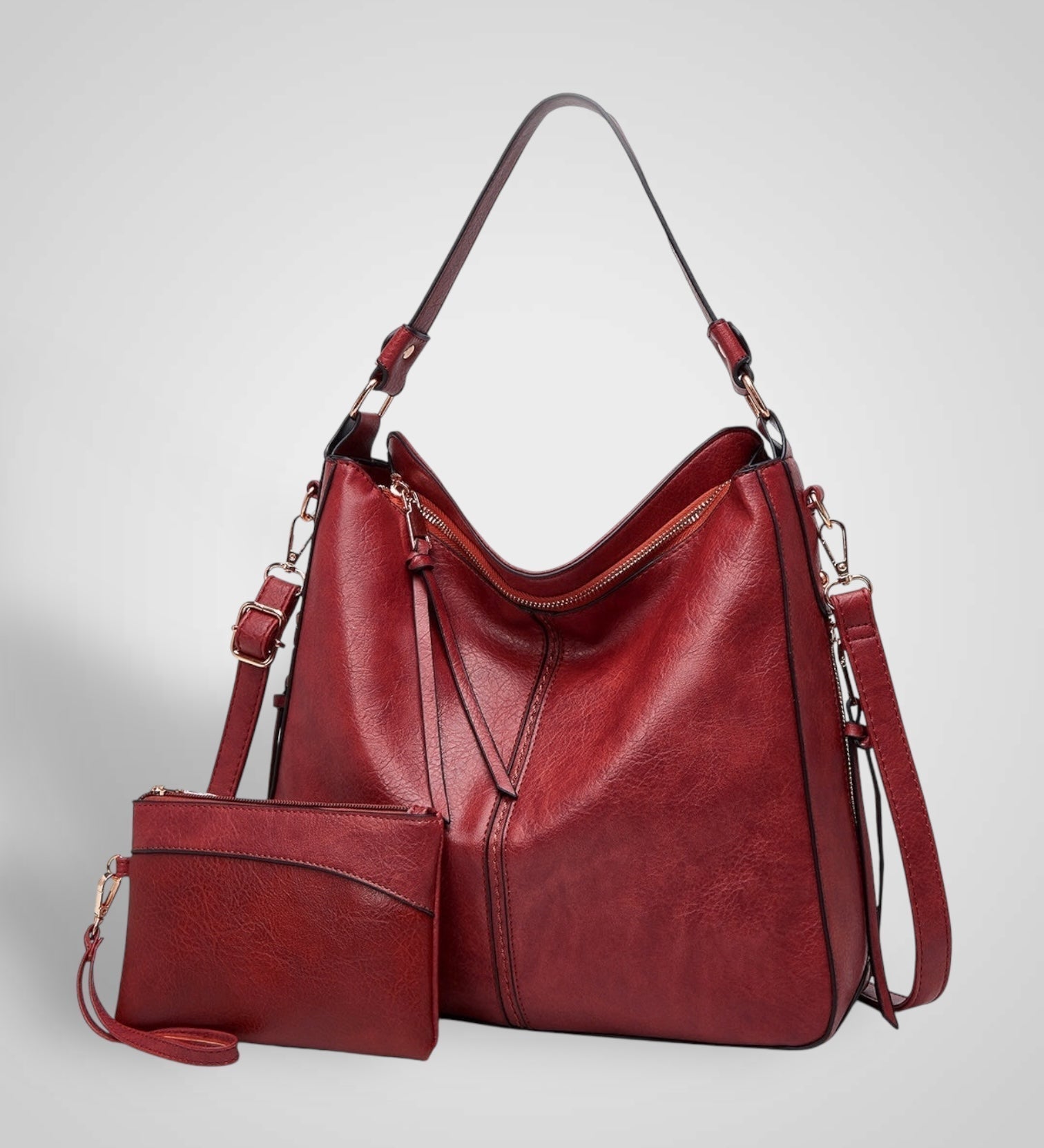 Σουφ | Πολυτελή Δέρμα Anti-Theft Hobo Τσάντα