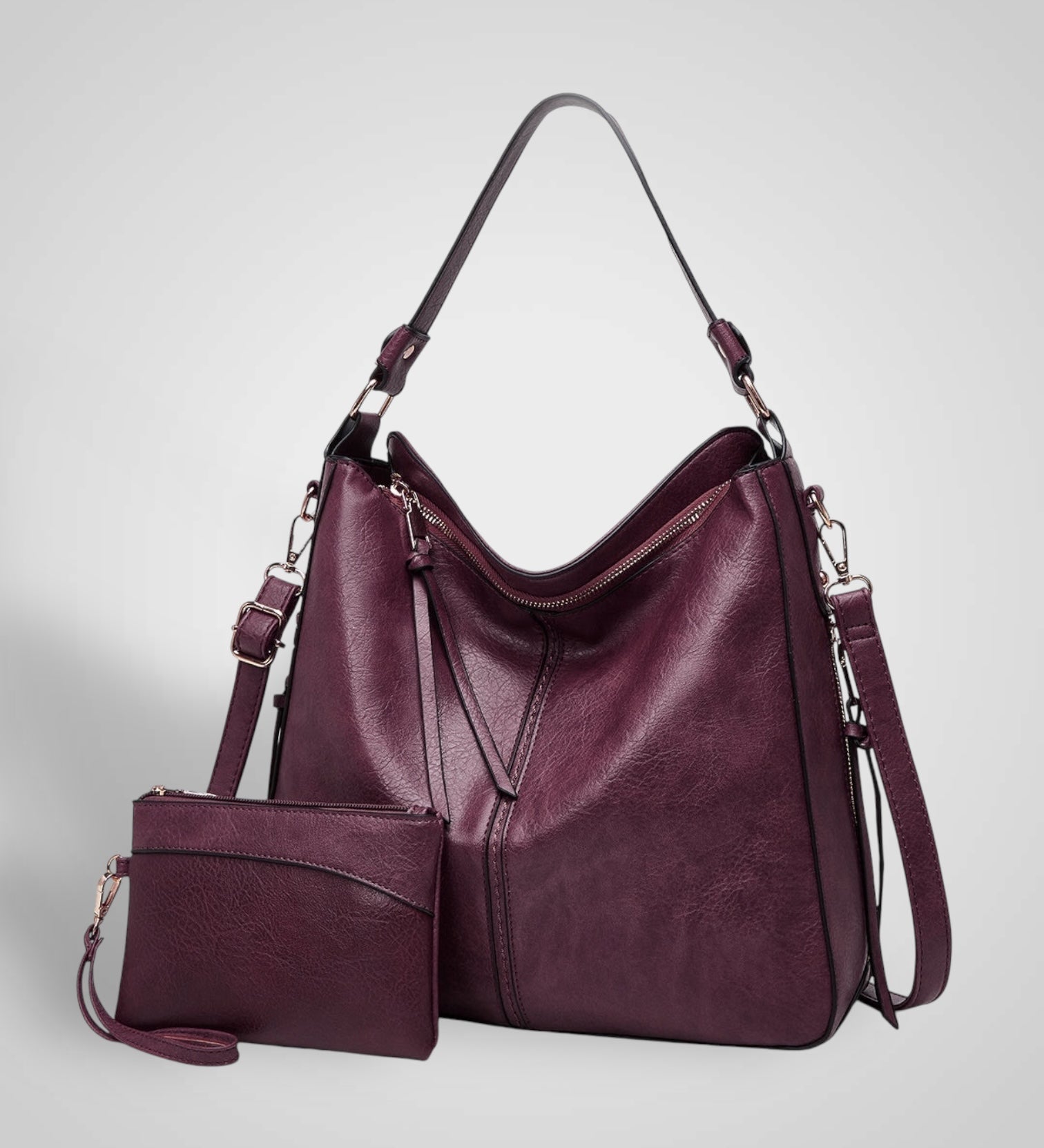 Σουφ | Πολυτελή Δέρμα Anti-Theft Hobo Τσάντα