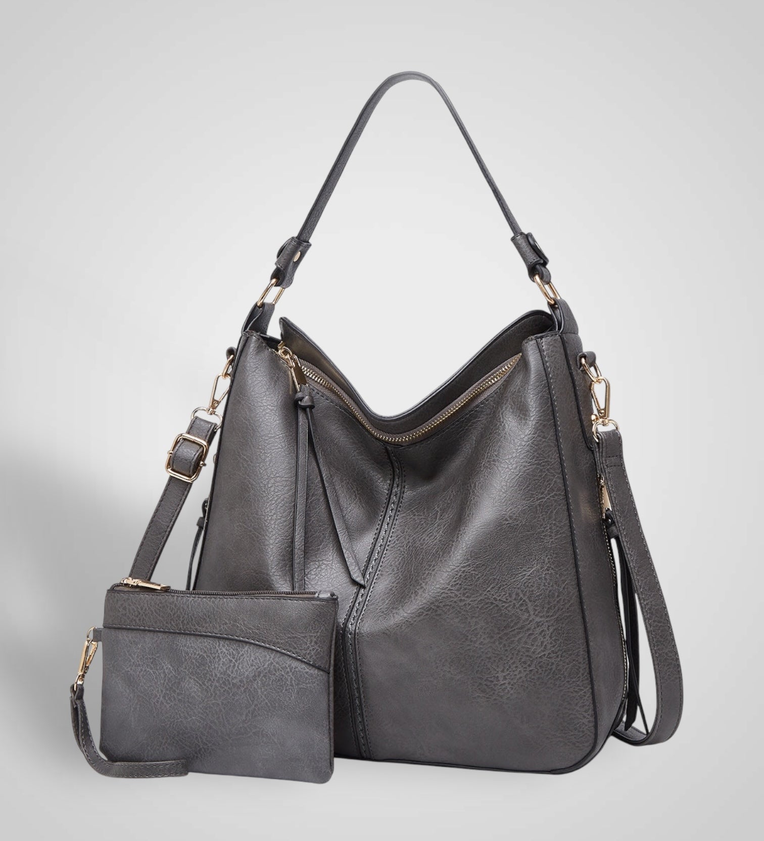 Σουφ | Πολυτελή Δέρμα Anti-Theft Hobo Τσάντα