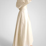 Έλλα | Γυναικεία Μάξι Φόρεμα με Pockets, Buttons, Μακρυμάνικο