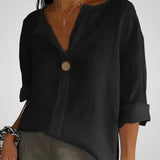 Σαμπρίν | Άνετη Λαιμόκοψη V σχήματος Μπλούζα