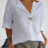 Σαμπρίν | Άνετη Λαιμόκοψη V σχήματος Μπλούζα