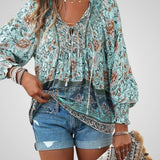 Χόγια | Μπλούζα Bohemian με Λουλούδια