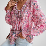 Χόγια | Μπλούζα Bohemian με Λουλούδια